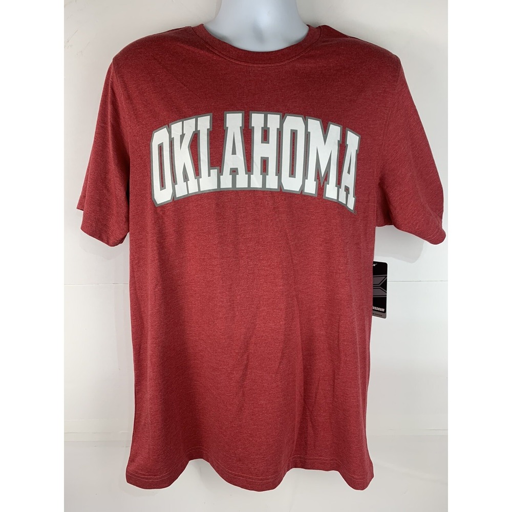 Colosseum Mens Large Oklahoma Universtiy Short Sleeve Red T-Shirt‎